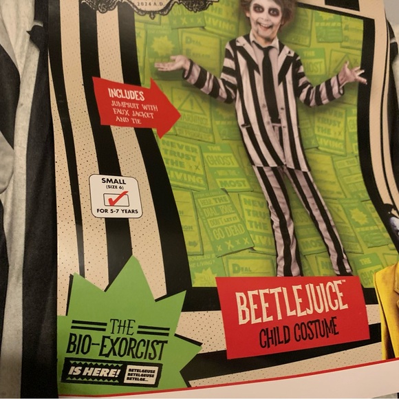NWT. RUBIES Beetlejuice Kids Costume - Picture 4 of 6